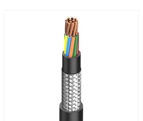 High Quality Black Color Pvc Copper Material Braided Cable Used For Electric 5 Mm Application: Industrial