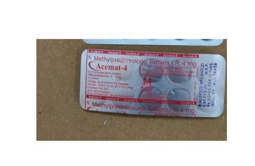 10 Tab Of Acemat-4, Methylprednisolone Tablets 1.P. 4 Mg, To Treat Conditions Such As Arthritis
