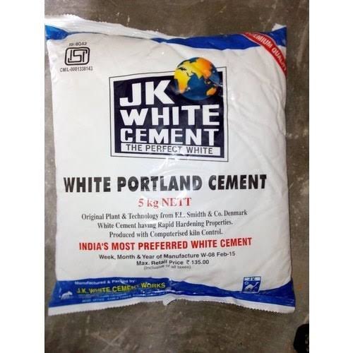 आंतरिक और बाहरी दीवार के लिए सजावटी 5 किलो का पैक और सफेद रंग का सीमेंट पाउडर