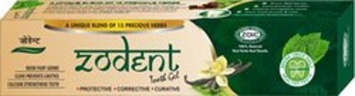 White Antibacterial Agent Protect Teeth And Braces Zodent Herbal Toothpaste,100 Gm