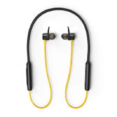 Black And Yellow Bluetooth Headset With Sound And Range For All Mobile
