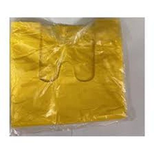 Easy To Carry Maintenance Free Lightweight Yellow Plastic Carry Bag With Handle For Shopping