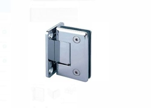 Polished Heavy Duty 90 Degree, Wall Mount Brass Wall Glass Hinge And Silver Color Weight 250 Gram 