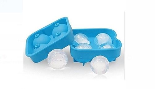 High Quality Silicone And Strong Blue Color Ice Cube Tray Used For Freezer