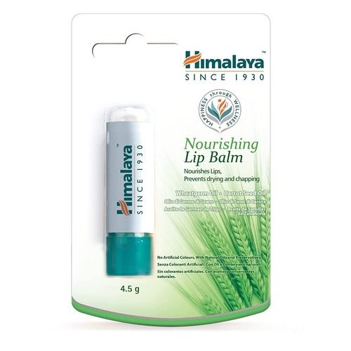 Uv Blocking Himalaya Herbal Lip Balm With Carrot Seed Oil And Wheat Grow Oil For Nourished Lips, 4.5G Pack