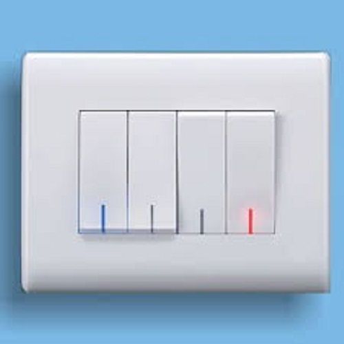 Long Life Span Reliable Nature White Plastic Electric Modular Pvc Switch Board  Max. Voltage: 30 Volt (V)