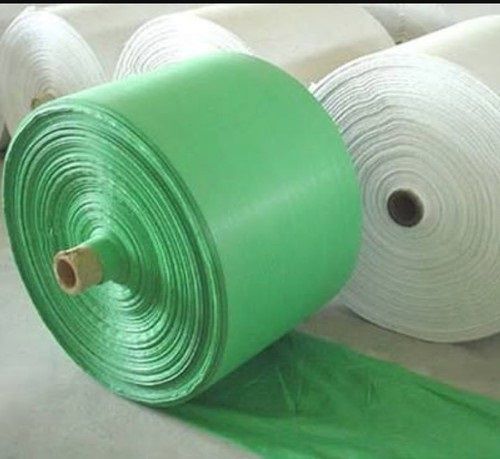 Plain Green Color Pp Woven Roll For Construction Uses With Anti Tear Properties
