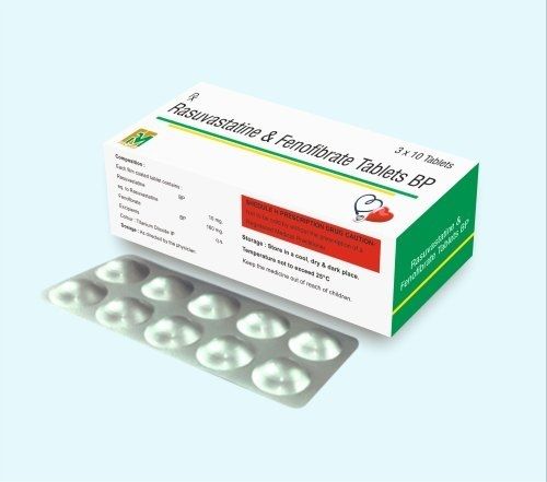 Rosuvastatin & Fenofibrate Tablet BP Pharmaceutical Medicine, 3 x 10 Tab