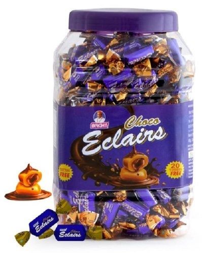 Solid Sweet Taste Chocolate Cream Filed Eclairs Candy Toffees For Birthdays And Christmas