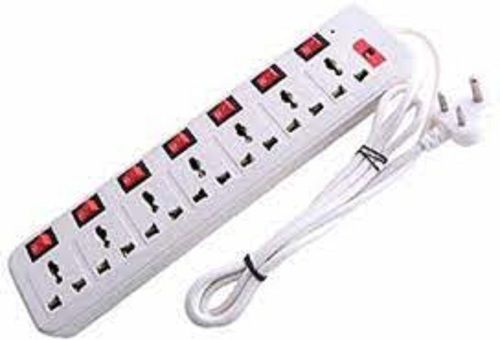 White Pvc Multi Socket Electric Switch Board For Domestic Purpose Dimension(L*W*H): 1 X 5.9 Inch (In)