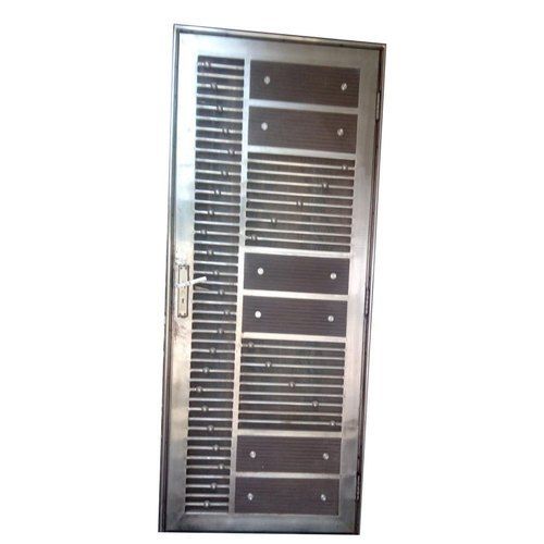  6X3 Feet, 8X3 Feet Size Stainless Steel Silver Color Doors For Home, Domestic, And Office Glass Size: 3-5 Inch