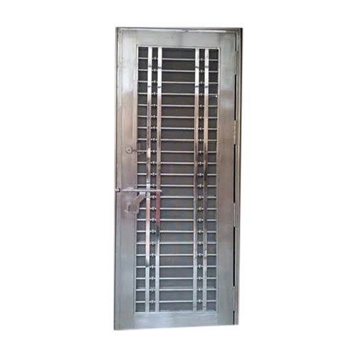 15mm Silver Color Powder Coated Stainless Steel Door, For Domestic And Industrial Use Thickness