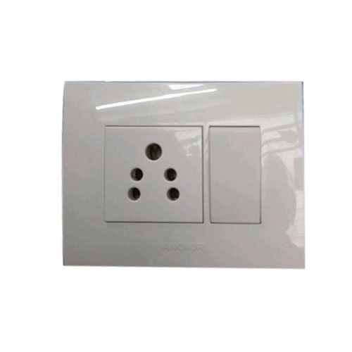 240 Volts 100% Safe Heavy-Duty Plastic White Electrical Switch Board Dimension(L*W*H): 1 X 5.9 Inch (In)