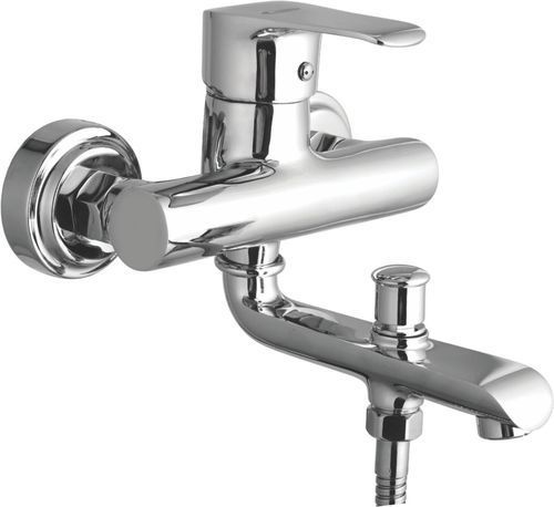 Brass Single Lever Wall Mixer - Shape: Round