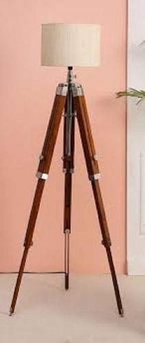 Modern Stylish Beautiful Durable Brown Color Floor Tripod Lighting Lamp For Hall Decoration