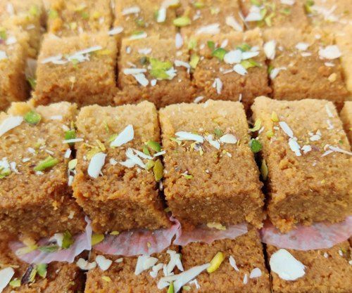 No Artificial Color Delicious Taste Hygienic Prepared Sweet Fresh Milk Cake Burfi Carbohydrate: 100 Grams (G)