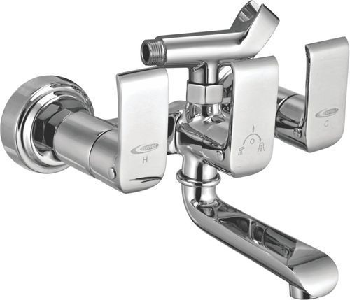 एंटी रस्ट गुणों के साथ बाथरूम फिटिंग के लिए गोल पॉलिश ब्रास वाटर मिक्सर टैप