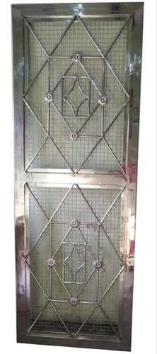 Silver Color Stainless Steel Doors For Home Hinged Style Decorative 