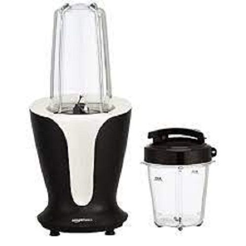 Black White Solid Strong Table Top Plastic Mixer Grinder And Blender With Two Transparent Jars