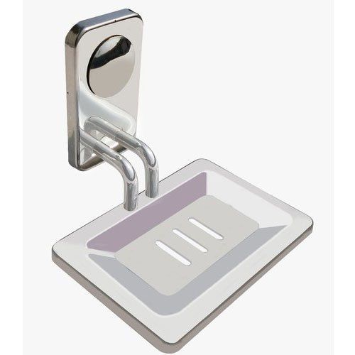 Stainless Steal, Wall Mount Single Soap Dish And Rectangle Shape Silver Color 