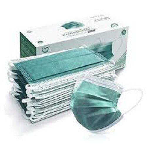Super Soft Comfortable Skin Frienly Non Woven Green Disposable Face Mask