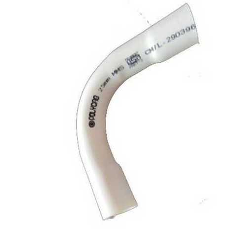 90 Degree 25 Mm Pvc Pipe Bend, Round Head Shape And White Color