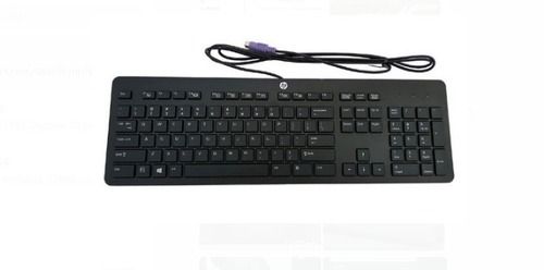 Pvc Black Color Hp Computer Wired Keyboard With Usb Type Connection Port Slim And Light Weight