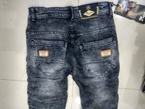 Black Color Mens Jeans With Cool And Stylish Look For Regular, Party Wear