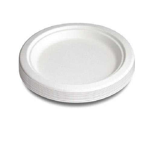 Easy to Use Strong Durable White Plain Round Disposable Paper Plate, 1.2 mm