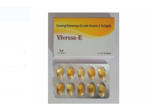 Pack Of 10 Softgels, Softgels Evening Primerose Oil With Vitamin E For Healthy Looking Skin General Medicines