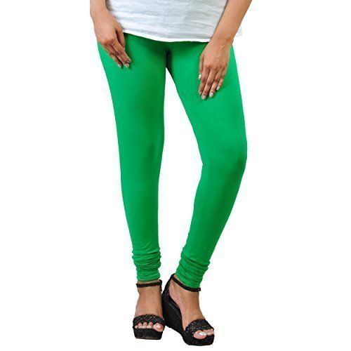 Indian Women'S Comfortable And Breathable Slim Fit Cotton Green Churidar Legging