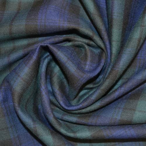 Smooth 100% Pure Cotton Durable Knitted Plain Checked Blue Color Brushed Fabric