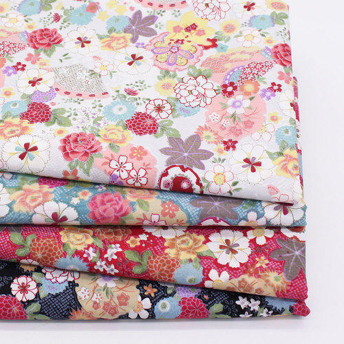 Plain 100% Pure Cotton Skin Friendly And Comfortable Floral Print Multi Color Cloth