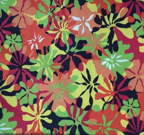 Multi Bright And Cheerful Floral Printed Recycled Cotton Single Jersey Fabric