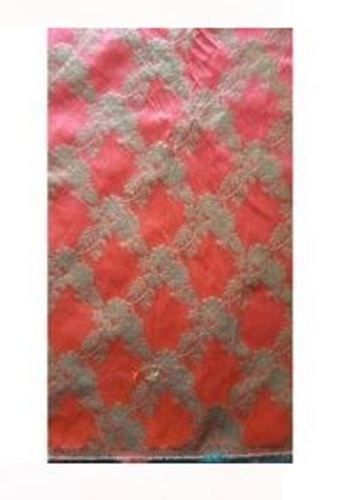 Brocade Suit Fabric 100 Percent Cotton Pink Color Washable And Comfortable