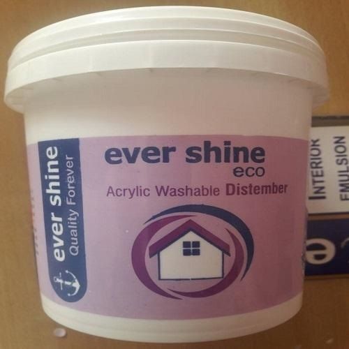 Ever Shine Eco Acrylic Washable Distemper For Domestic And Office (20 Litre Bucket) Application: Wall Putty Application