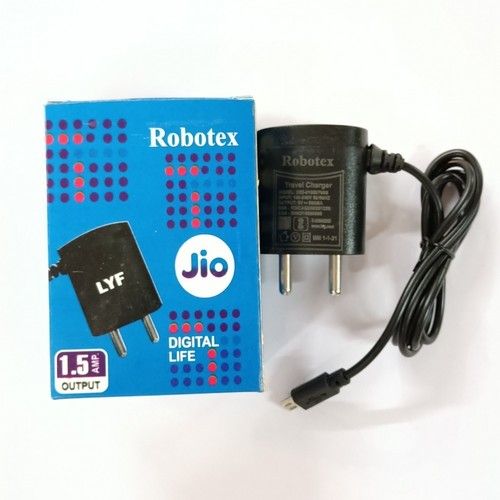 Robotex Jio Lyf 1.5Amp Connector Type Micro Usb Charger For Mobile Phone Body Material: Plastic