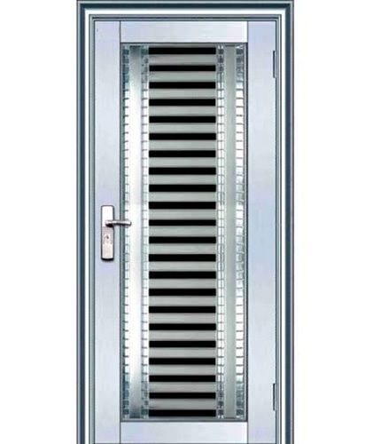 Ruggedly Constructed Innovative Design Easy Installation Silver Single Stainless Steel Door For Home And Hotels Frame Thickness: 12 Inch