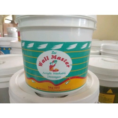 Sal Wall Master Acrylic Washable Distemper For Domestic And Office (5 Kg Bucket) Cas No: 247-500-7