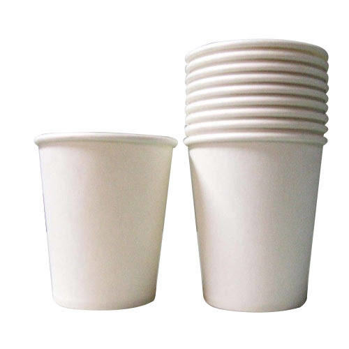  पर्यावरण के अनुकूल व्हाइट प्लेन रिसाइकिल करने योग्य और डिस्पोजेबल पेपर कप