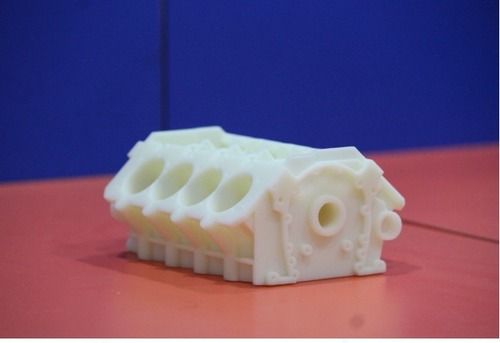 Light Weight White Engine Prototype Abs Plastic 3d Printed Modeling Services