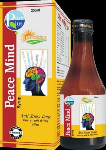 Peace Mind Ayurvedic Anti Stress Syrup With Brahmi, Nagarmotha And Ashwagandha Age Group: For Adults