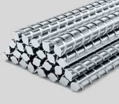 Iron Weather Resistance Ruggedly Constructed Silver Tmt Bars For Residential And Commercial Construction Uses