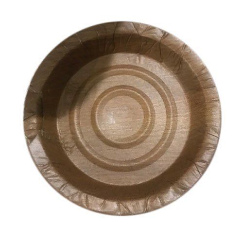 Brown Color Disposable Paper Plate With 6 Inch Size and Easily Recyclable