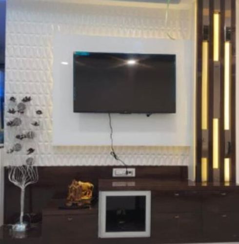 Customized Wall Mounted Wooden Living Room TV Unit For Home