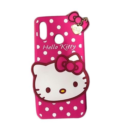 Highly Durable Rubber Pink And White Color Mobile Back Cover