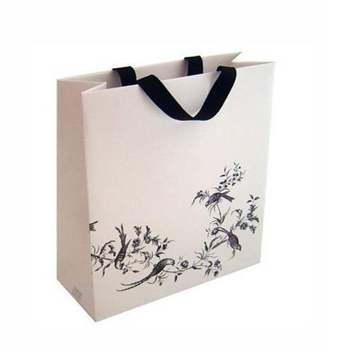 Light Weight, Environmentally Friendly, Durable, White And Black Color Art Paper Bags