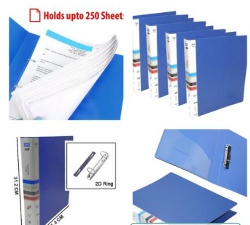 Paper Light Weight Square Shape Blue Color Pvc Ring File For Office, Report File