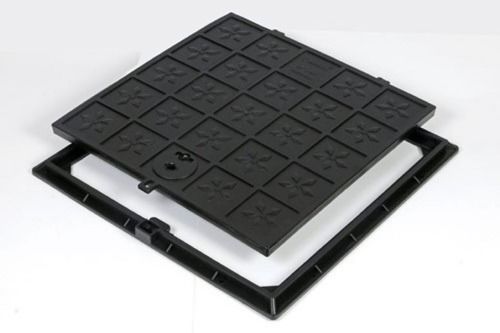 Lightweight Plastic Manhole Cover, Powder Coated And Square Shape