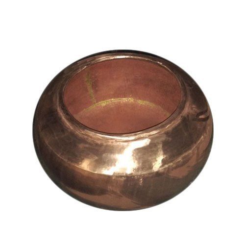 Round Pure Copper Handi Used In Cooking And Food Serving